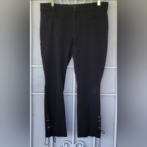 Anthropologie Black Capris Jean with Braided Design on Ankle  size 12
